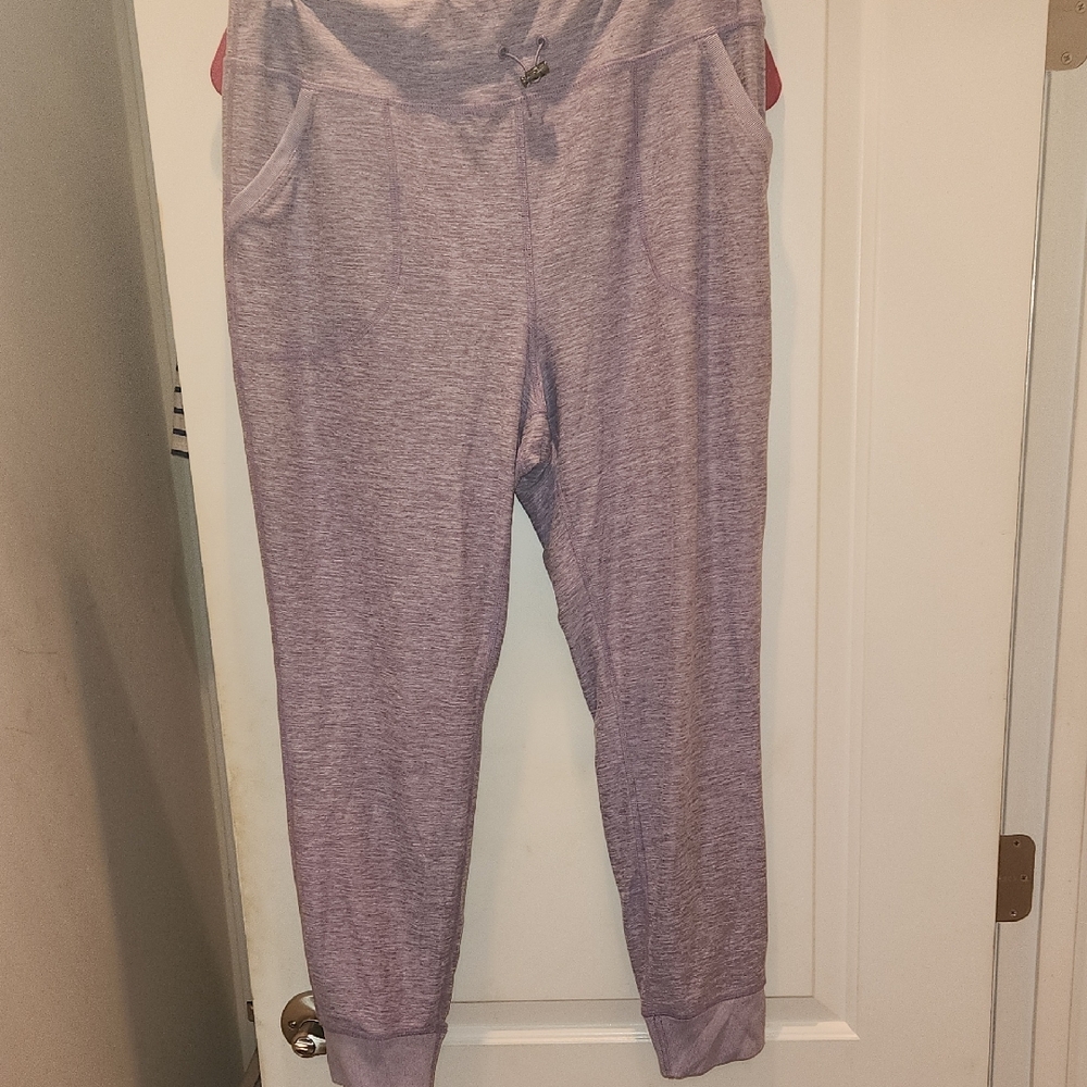 Nine West Heathered Large Purple Joggers